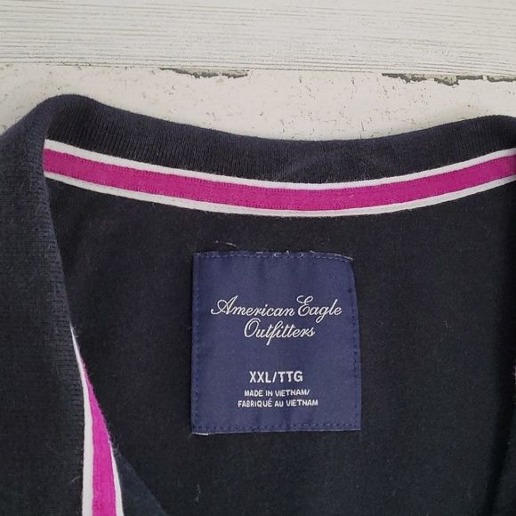 American Eagle Outfitters | Womens Fitted Polo | Color: Black | Size: XXL - Picture 4 of 6